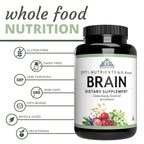 Optimal Health Systems Brain | Most Comprehensive Nootropic + Enzyme Delivery | 700 mg Scientific Neuroenhancment Blend | Boost Mood, Memory & Focus | 90 Capsules