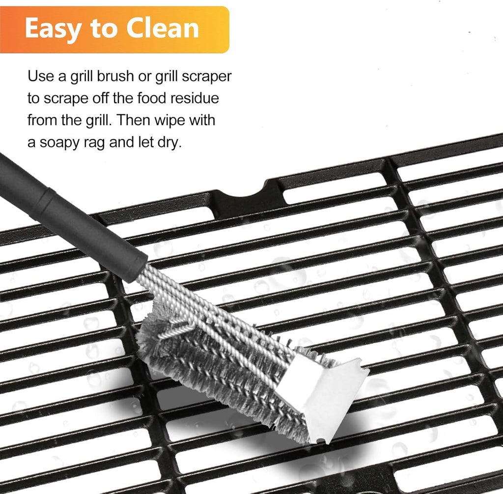 GRISUN Grill Grates for Pit Boss Austin XL, Rancher XL Wood Pellet Grills, Heavy Duty Cast Iron Grill Grids for Pit Boss 1000 Series Grills, 3 PCS