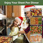 ROTTAY Baking Sheet, Half Sheet Pan with Cooling Rack Set [2 Pans + 2 Racks], Stainless Steel Baking Pan for Oven, Warp Resistant & Heavy Duty & Rust Free, Size 18 x 12 x 1 Inches