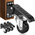 SPACECARE Workbench Casters Retractable Casters Kit 900Lbs, 4 Heavy Duty Casters Side Mounted All Steel Construction Urethane, Bonus Install Template, 4 Pack