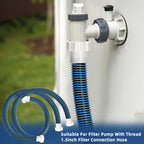 Conderyang 2 Pack 1 1/2 Pool Hose for Above Ground Pools 6ft&3ft Long Pool Pump Replacement Filter Hoses 1.5" EVA Swimming Pool Filter Hose for Filters Pumps, Saltwater Systems and Sand Filters (Blue)