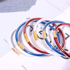 FAERLIIRY American Flag Bracelets Glitter Jelly Bangles Bracelets 4th of July Patriotic Bracelets for Women USA Red White Blue Bracelets Independence Day Jewelry Gifts (Patriotic-6PCS)
