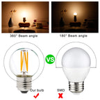 LiteHistory Dimmable g16.5 led Bulb 40W g16 1/2 led Edison Bulb 2700K 4W e26 Globe Light Bulbs for Ceiling Fan,Chandelier,Vanity Light Bulb AC120V 400lm 6Pack