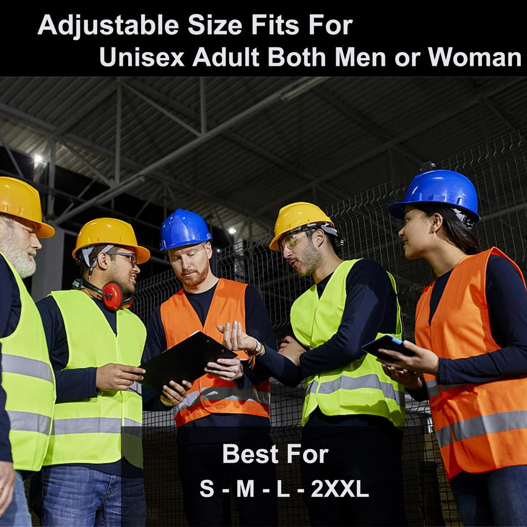 Lavori-AK Black Safety Vests 20 Pack - Reflective High Visibility Construction ANSI Class 2 Work Vests for Men,Woman,Hi Vis Mesh and Neon Silver Strip