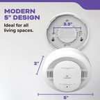 Kidde Smoke and Carbon Monoxide Detector, 10-Year Battery Powered, LED Status Lights, 85 dB Alarm, 5-inches, 30CUD10, 3 Pack