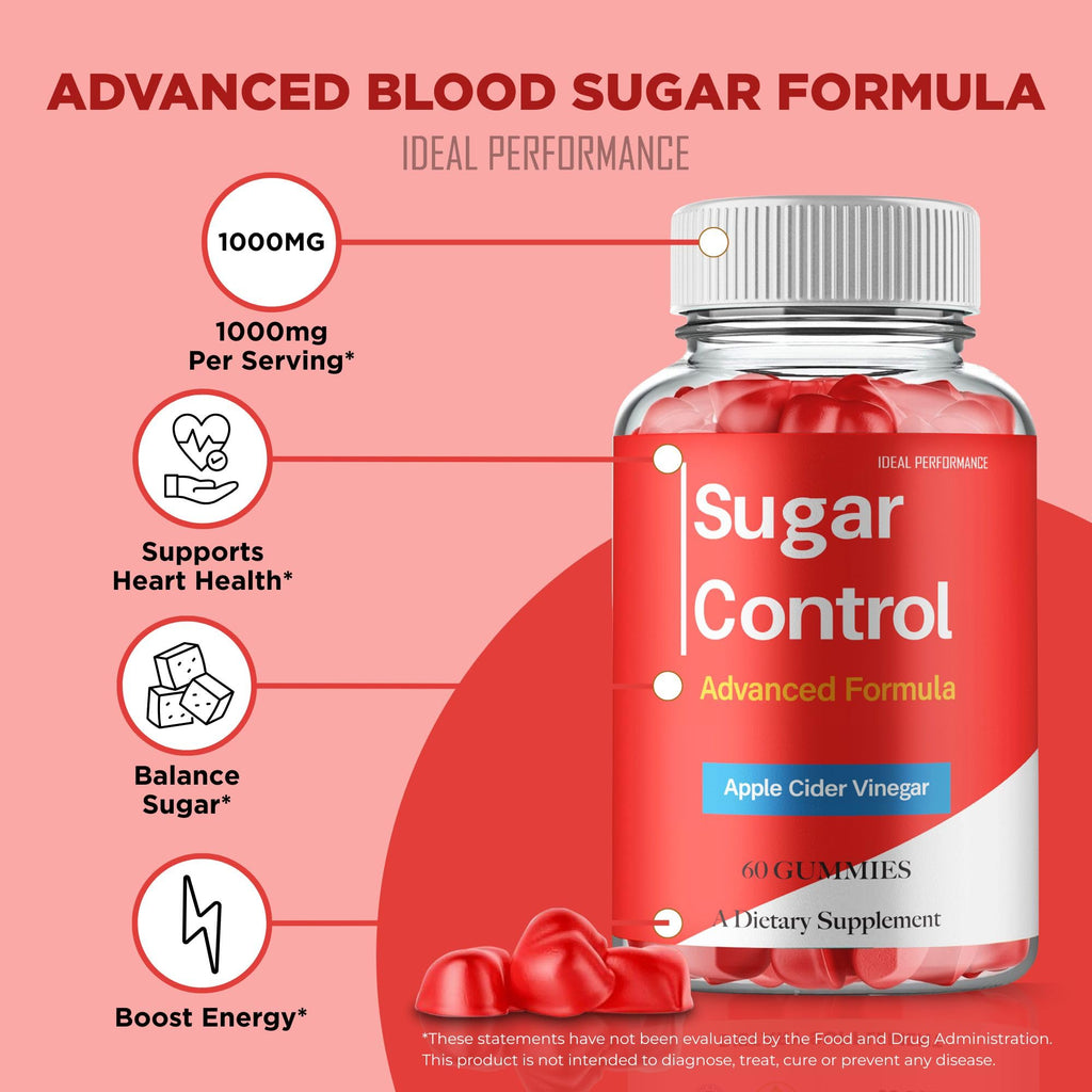 Sugar Control Gummies, Sugar Controls Supplements Gummy - Maximum Strength, All Natural Healthy Circulation & Stable Levels, Premium SugarControl Health Support Reviews (5 Pack)