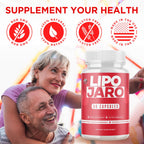 Lipojaro Capsules, Official Lipo Jaro Pills with Natural Ingredients, Advanced Formula Health and Wellness Support Formula Vitamin, Max Strength Active Lifestyle Multivitamin Supplement (60 Capsules)