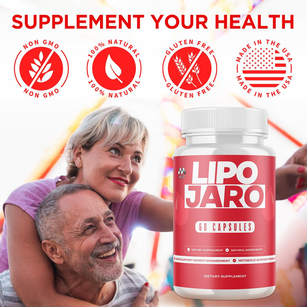 (2 Pack) Lipojaro Capsules, Official Lipo Jaro Pills with Natural Ingredients, Advanced Formula Health & Wellness Support Vitamin, Max Strength Active Lifestyle Multivitamin Supplement (120 Capsules)