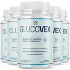 (5 Pack) Glucovex Capsules, Official Glucovex Pills with All Natural Ingredients, Advanced Glucovox Overall Health and Wellness Vitamin Supplement with Max Strength Multivitamin Support (300 Capsules)