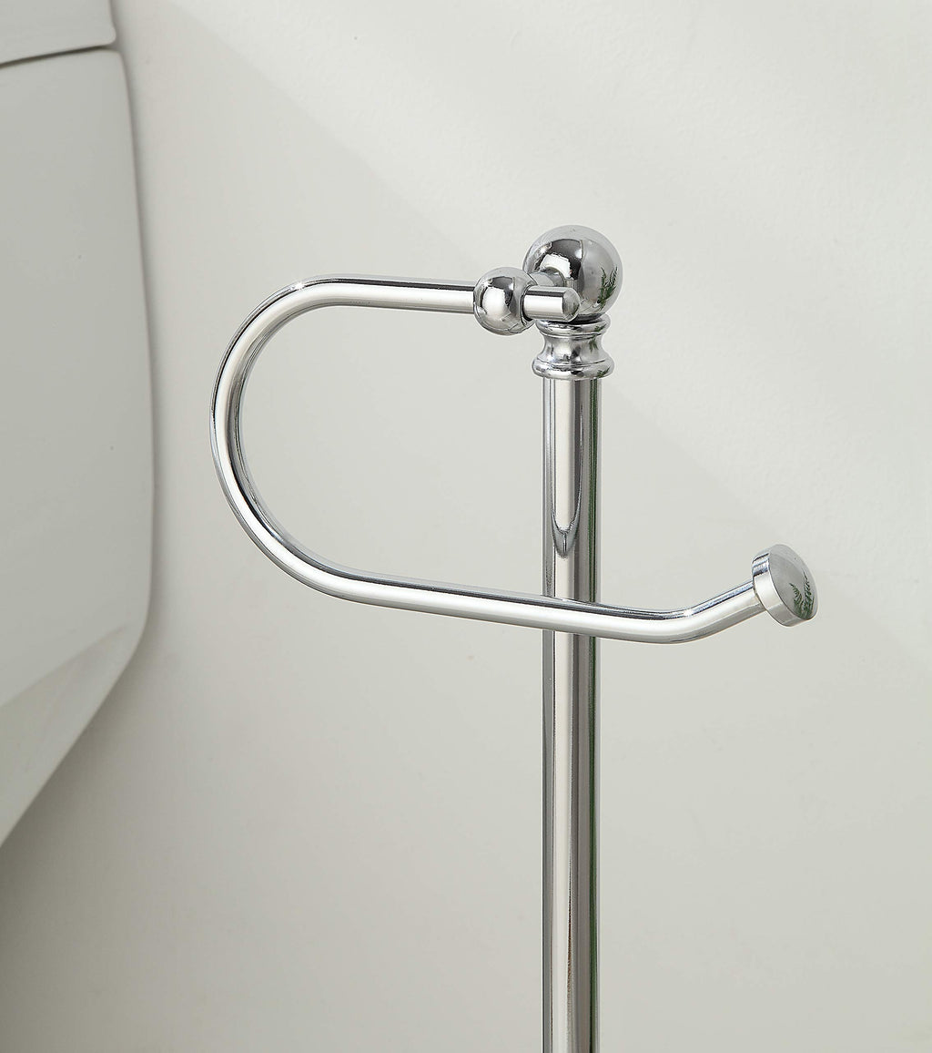 SunnyPoint Classic Bathroom Free Standing Toilet Tissue Paper Roll Holder Stand