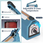 METRONIC 12 Inch Impulse Heat Sealer, Manual Bags Sealer