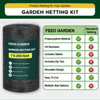 FEED GARDEN Deer Netting Deer Fence Netting, 7 x 200 Feet for Garden Protection Reusable Protective for Plants Fruit Trees Vegetables Against Birds and Other Animal