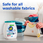 all free clear MIGHTY PACS Odor Relief, Laundry Detergent Pacs, 56 Count, Unscented and Hypoallergenic for Sensitive Skin, Dermatologist Tested, HE Safe