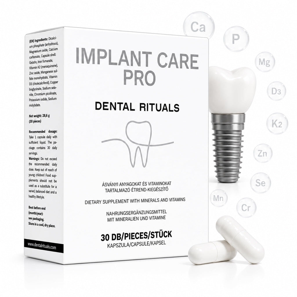 Dental Rituals Implant Care PRO, Bone & Teeth Mineral Complex with Vitamin D3 + K2, Calcium, Magnesium, Zinc & Trace Minerals, Supports Normal Bones and Teeth, 1 Capsule Daily, 30 Count