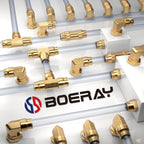 Boeray 5/16" Straight Brass Union, DOT Approved Air Line Connector 10PCS