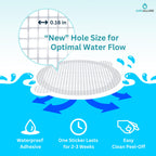 50 Pack Disposable Shower Drain Hair Catcher Mesh Stickers - Peel & Stick Drain Strainers to Prevent Clogs, Strong Waterproof Adhesive, Mess-Free Disposable Drain Covers for Shower & Bathtub