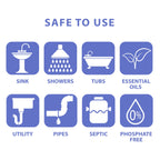 SANI 360° Sani Sticks Drain Cleaner and Deodorizer, 48 Count, Unscented Enzyme Pipe Cleaners, Eliminate Odors, Prevent Clogged Drains, Safe for Sinks, Bathtub Drains, Septic Tanks