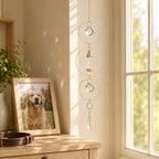 Yalikop Pet Memorial Urn Suncatcher Dog Cat Memorial Gifts,Ring