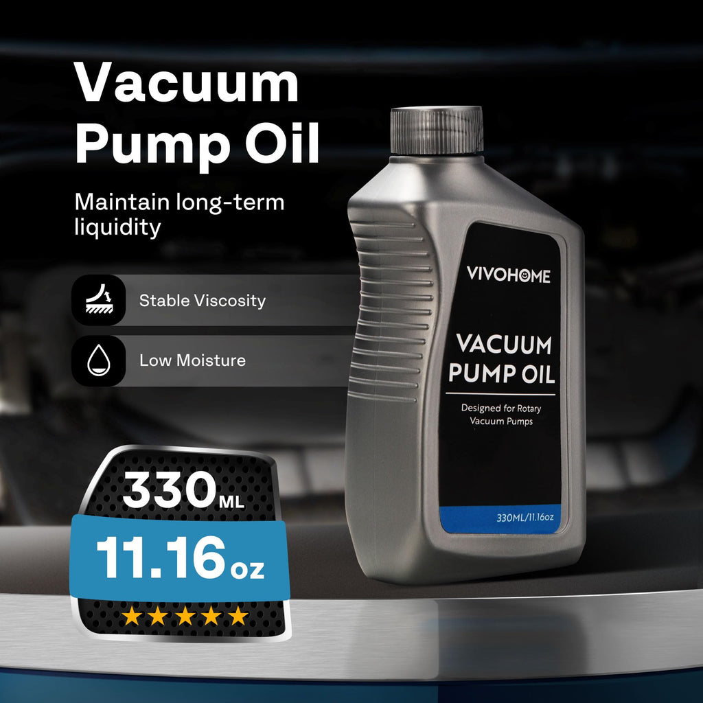 VIVOHOME Premium High Vacuum Pump Oil 330ml/11.16oz, High Viscosity and Low Moisture HVAC