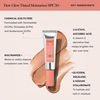 Naturium Dew-Glow Tinted Moisturizer SPF 50+ Medium, Daily Moisturizing Sunscreen & Face Primer with Tint, Skin Protector with Dewy Finish, 1.7 oz