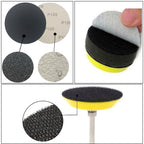 140Pcs 3 Inch Wet Dry Sanding Discs, Assorted 120 to 5000 Grit Silicon Carbide Hook & Loop Sandpaper with 1/4" Shank Sanding Pads and Foam Buffering Pad for Wood Metal Car Polishing & Finishing