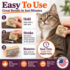SleekEZ Cat Brush for Shedding - Deshedding Brush for Cats - Patented Grooming Tool for Removing Loose Fur, Undercoat & Hair - Made in USA - Works on Short, Medium & Long Coats