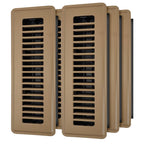 Floor Register 2x10, 6 Pack Floor Vent Covers for Home Floor Heavy Duty Steel Walkable Floor Vents Air Vent Covers 14x6 for Sidewall and Floor