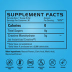 Gains in Bulk Instantized Creatine Monohydrate for Women and Men, Soluble Pre Workout Powder, Supports Muscle Building, Strength and Performance, Bodybuilding Supplements, Blue Raspberry, 30 Servings