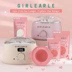 GIRLEARLE 1LB Wax Beads for Hair Removal Sensitive Skin with Rose Formula