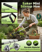 Saker Mini Hand Stirrup Hoe for Precision Weeding
