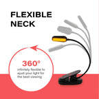 hooga Amber Book Light, Rechargeable Clip-On Blue Light Blocking LED Reading Light, 1600K Warm Eye Care for Bed, Students, Kids, Travel, Nursing, Studying