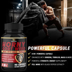 BMVINVOL Horny Goat Weed Capsules with Maca, Ginseng, Tribulus Terrestris, Ashwagandha, Black Pepper - 90 Count for 3 Month Supply