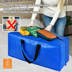 Heavy Duty Extra Large Storage Bags, XL Moving Bags for College Dorm Essentials, Moving Supplies Compatible with IKEA Frakta Cart, 4 Packs