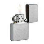 Zippo Classic Brushed Chrome Pocket Lighter - Windproof & Refillable Flip-Top Metal Lighter - Everyday Use Pocket Lighters - Luxury Lighters Made in USA