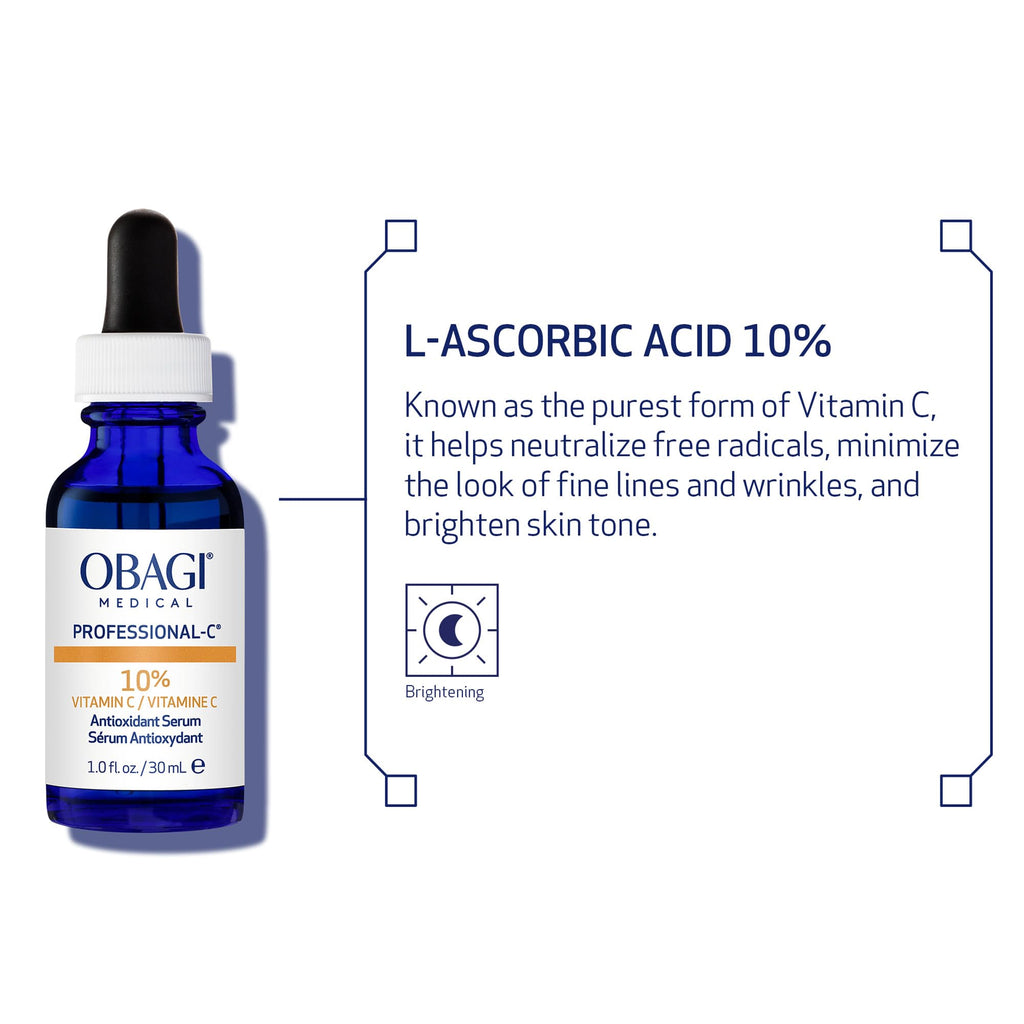 Obagi Professional-C 10% Vitamin C Serum – Helps Brighten Skin Tone and Minimize the Appearance of Fine Lines & Wrinkles s – Safe for Sensitive Skin – 1 oz