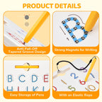 GAMENOTE Double Sided Magnetic Letter & Number Board Set - Alphabet & Numbers Tracing Board for Toddlers, ABC Uppercase & Lowercase Practicing, Math Learning, Educational Toys for Kids