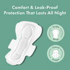 Rael Pads for Women, Organic Cotton Cover - Heavy Absorbency, Feminine Care, Ultra Thin, Sanitary Napkins with Wings, Unscented, (Overnight, Large) Bundle