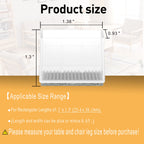 1" x 1.5" Rectangle Chair Leg Protectors for Hardwood Floors Silicone Covers to Protect Wood Tile Floors Felt Pads Furniture Leg Caps Reduce Noise.Easy to Move.16 PCS Clear.