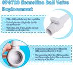 SP0729 Econoline 2 Way Ball Valve Replacement Compatible with Hayward – 1.5" MIP x 1.5" - 1.25" Hose Adapter Econoline ABS Valve, 50 psi, Non-Corrosive