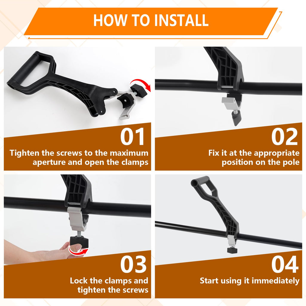 KJX Shovel Handle Replacement, Ergonomic Weed Trimmer Handle Extension