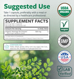 USDA Organic Moringa Capsules - High Potency Organic Moringa 500mg Extract 10:1 Per 1 Capsule Serving - Nutrient Dense Green Superfood Antioxidant - Vegan & Non-GMO Moringa (4 Month Supply)