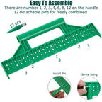 HHTHH Seed Dibber, Multifunctional Seed Spacer Tool, Seed-in Soil Digger Garden Spacer aid for Planting Seeds Laying Out ideally Spaced Rows (Green)