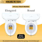 Bath Royale Slow Close Toilet Seat BR501-00 White Elongated, Stain-Resistant and Easy to Keep Clean, Heavy Duty Fits All Toilet Brands, Executive Series