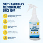 SOCAR CHEMICAL - Odor Neutralizer Eliminates odors for Home, Office, Gym, Car. Eliminates Unwanted Smells from Pets, Cooking, Sports Gear, Urine, Vomit & Unwanted, Strong Odor 32oz Liquid Spray