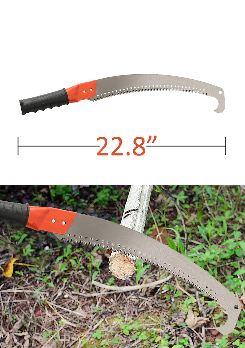 Pole Saw for Tree Trimming, Long Tree Trimmer Pole Saw 10FT, Manual Pole Cutter for Yard Garden and Patios Trees Branches Cutting