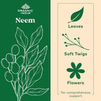 ORGANIC INDIA Neem Leaf Capsules - Herbal Supplement, Supports Skin & Immune Health, Vegan, Gluten Free, USDA Certified Organic - 90 Count