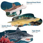 10PCS 5-8" Realistic Shark Figurines Toy for Toddlers 3-5 5-7, Large Ocean Animal Bath Toys for Kids Ages 4-8, Sharks Cake Toppers, Easter Eggs, Birthday Party Favors & Gifts for Boys & Girls