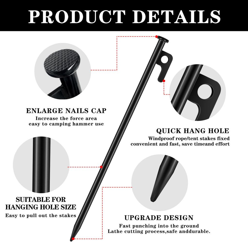 Heavy Duty Tree Stakes and Supports Kit for Leaning Tree Against Bad Weather Plant Support Stakes for Outdoor Plants 6 Pack
