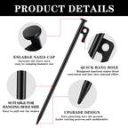 Heavy Duty Tree Stakes and Supports Kit for Leaning Tree Against Bad Weather Plant Support Stakes for Outdoor Plants 6 Pack