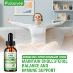 1 Pack 5000mg Citrus Bergamot Liquid Drops,Reduce Triglycerides Bergamot Supplement for High Cholesterol, Immune Support for Anti Aging,Antioxidant,Lime Bitter,Natural Olive Leaf Extract,2 Fl Oz